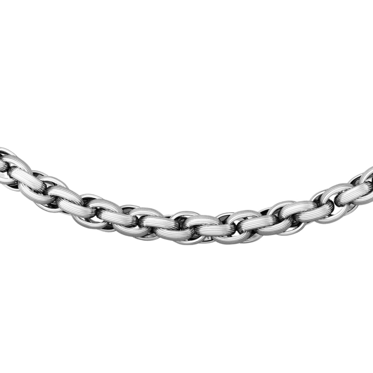 Emporio Armani Iconic Trend Silver Steel Mens Chain Necklace EGS3378040