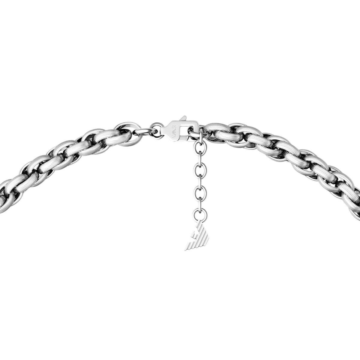 Emporio Armani Iconic Trend Silver Steel Mens Chain Necklace EGS3378040