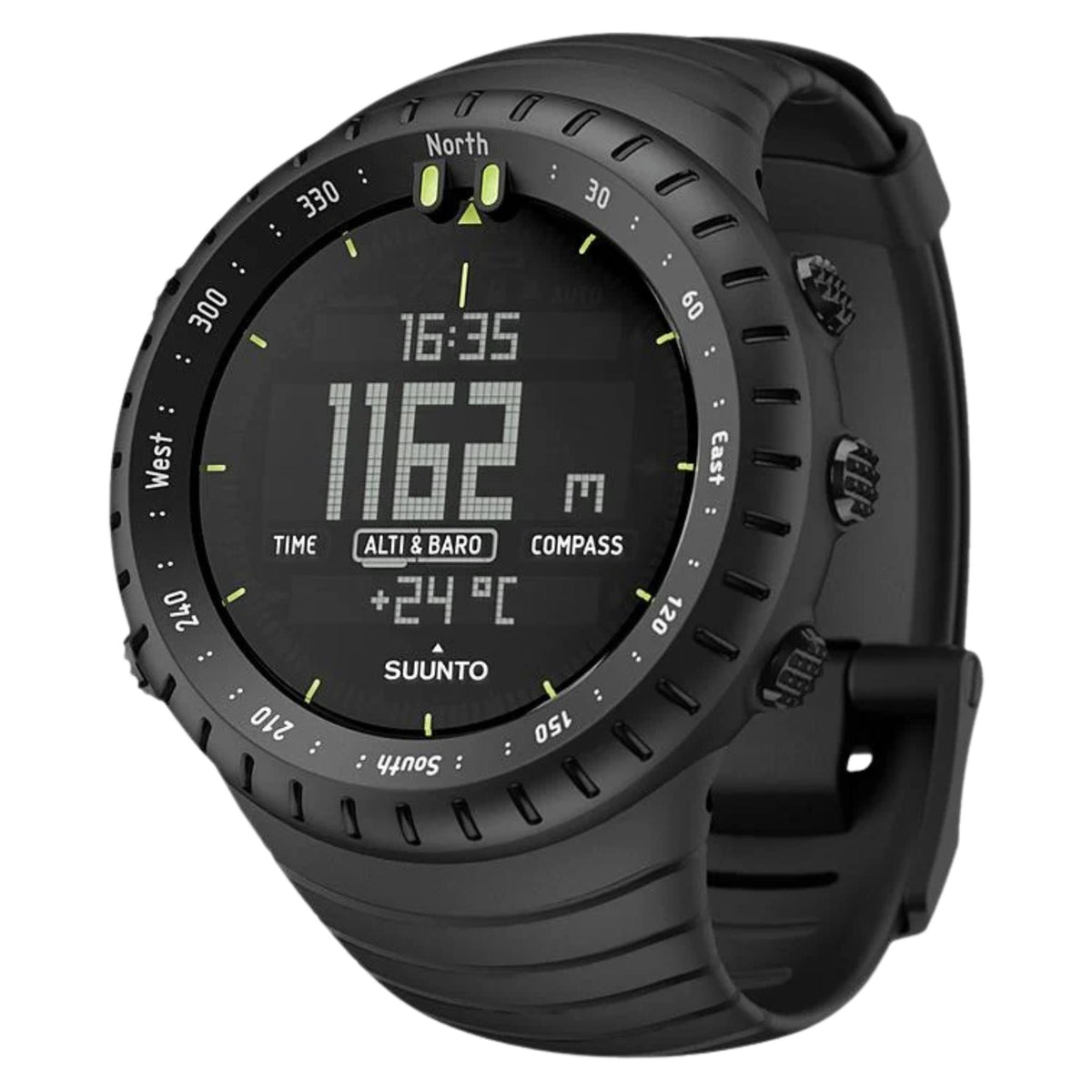 Suunto Core 49mm Digital All Black Elastomer Outdoor Watch SS014279010