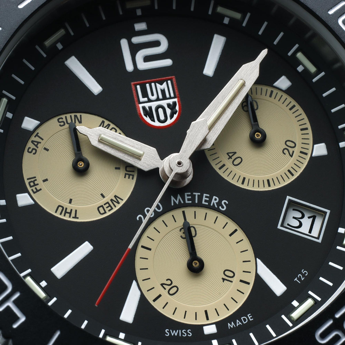 Luminox Pacific Diver 3140 Series 44mm Chronograph Black Dial Rubber Mens Quartz Watch XS.3150