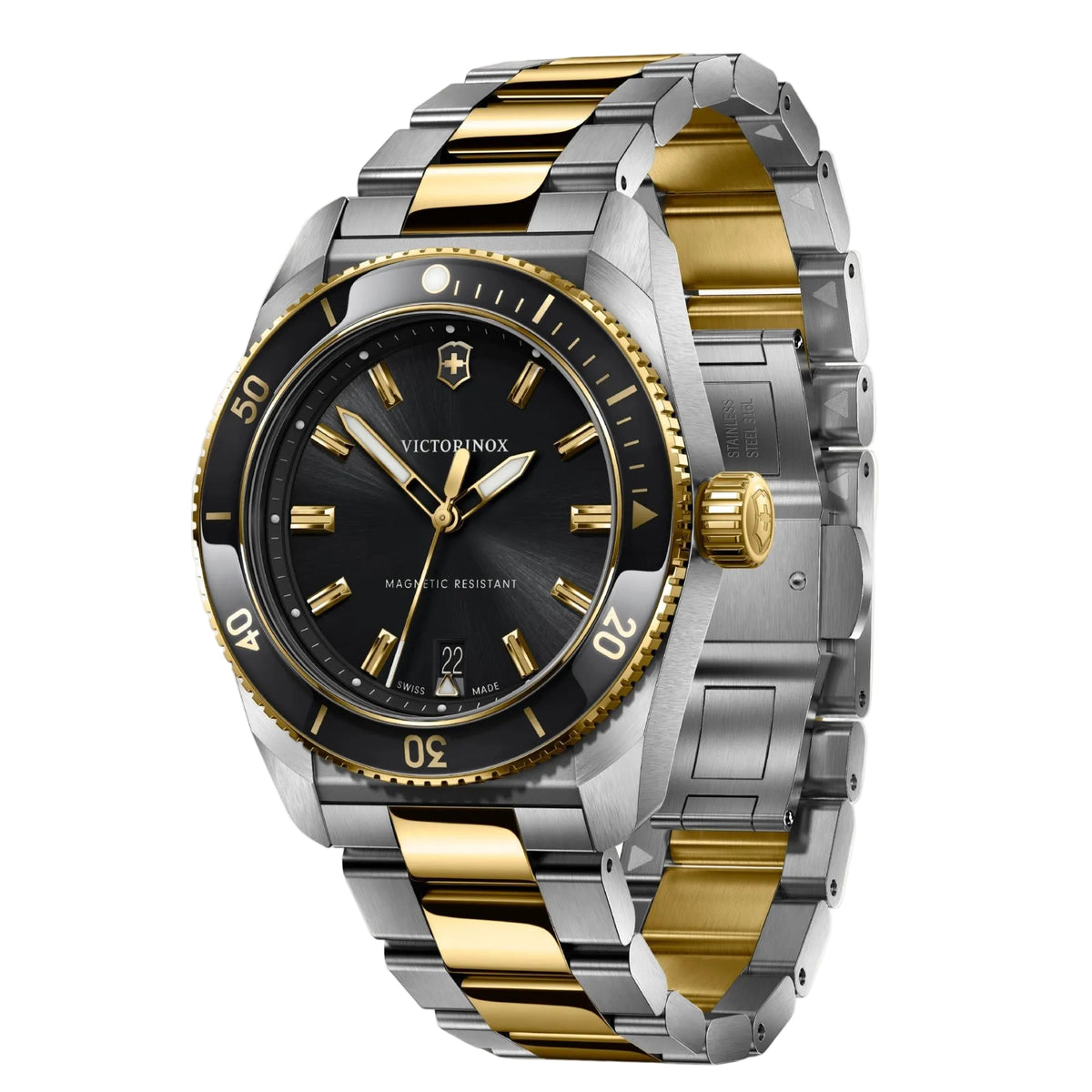 Victorinox Maverick 39mm Black Dial Steel Mens Quartz Watch 242102