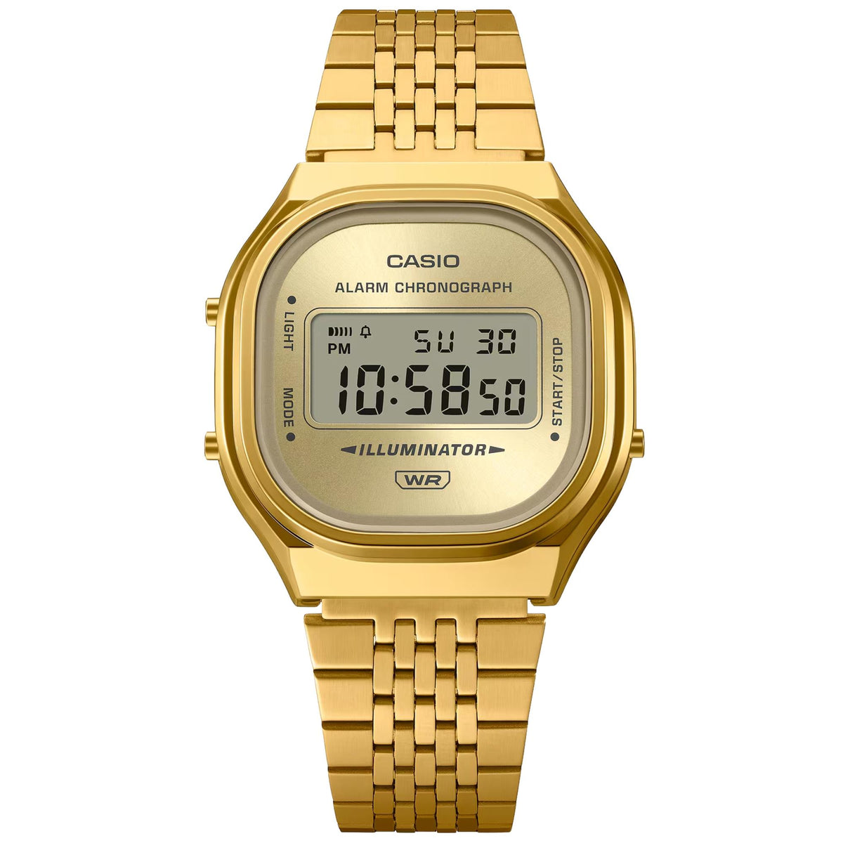 Casio Vintage 37mm Digital Steel Quartz Watch A140WEG-9AEF