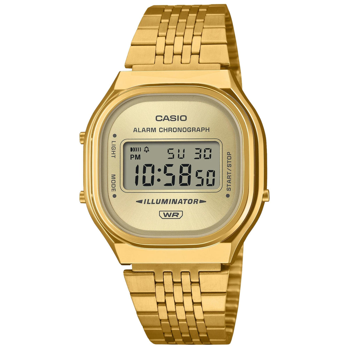 Casio Vintage 37mm Digital Steel Quartz Watch A140WEG-9AEF