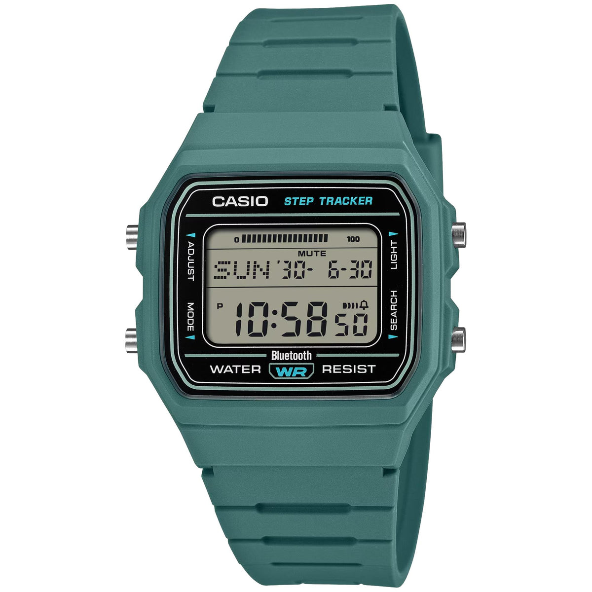 Casio Timeless 38mm Digital Resin Quartz Watch F-B100W-3AEF