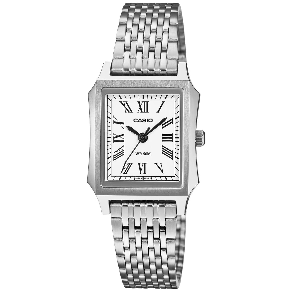 Casio Timeless 23.5mm White Dial Steel Ladies Quartz Watch LTP-B190D-7BVER