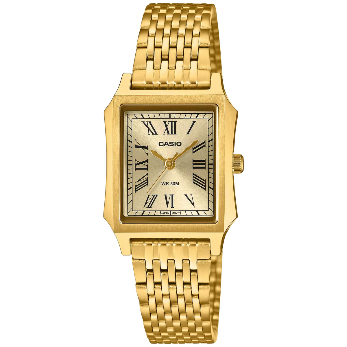 Casio Timeless 23.5mm Gold Dial Steel Ladies Quartz Watch LTP-B190G-9BVER