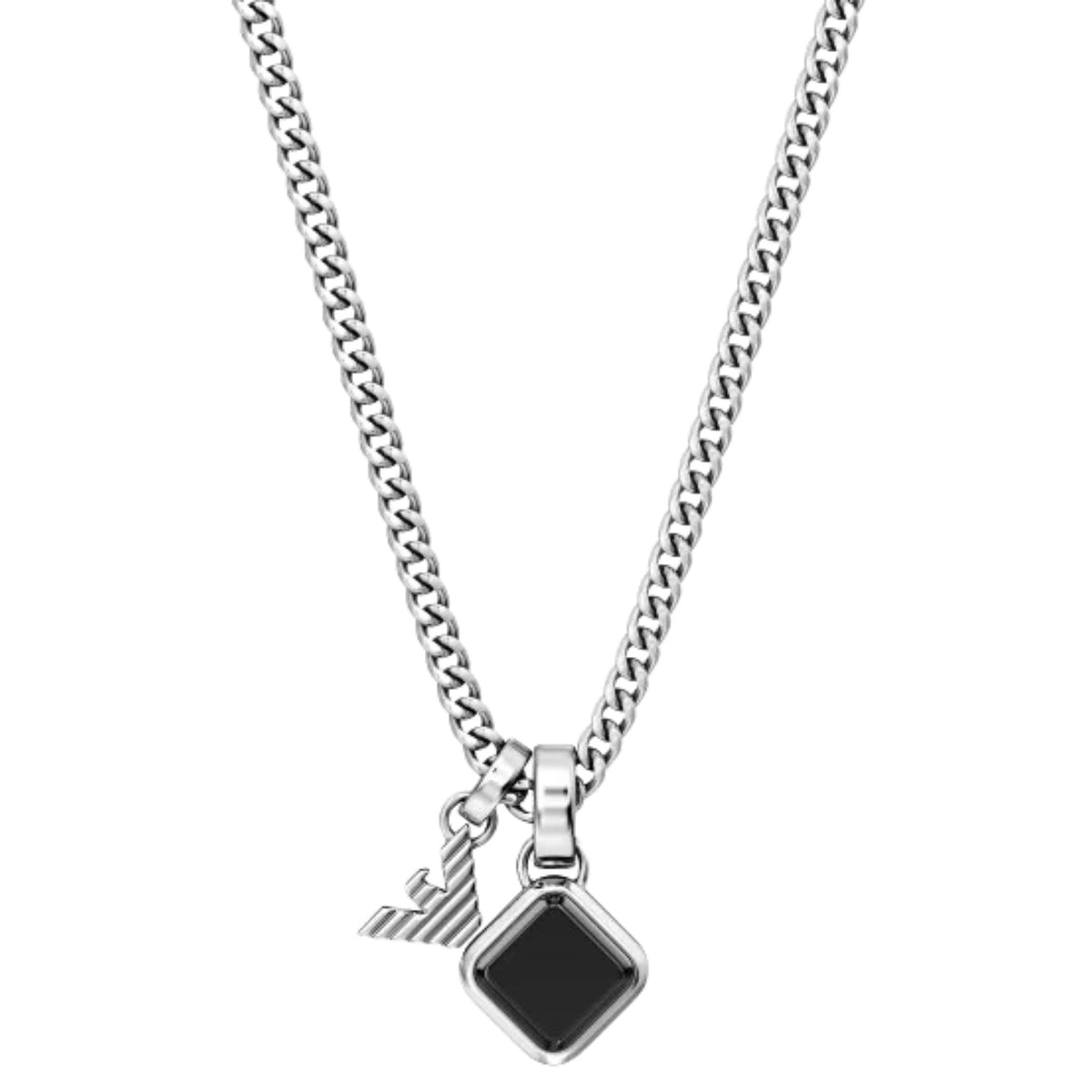 Emporio Armani Eagle Logo Steel Mens Necklace EGS3387040
