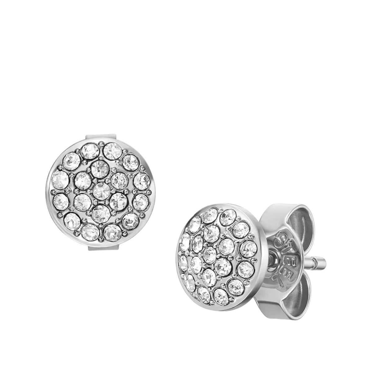 Fossil Ellis Glitz Steel Pendant Ladies Necklace JF04815SET