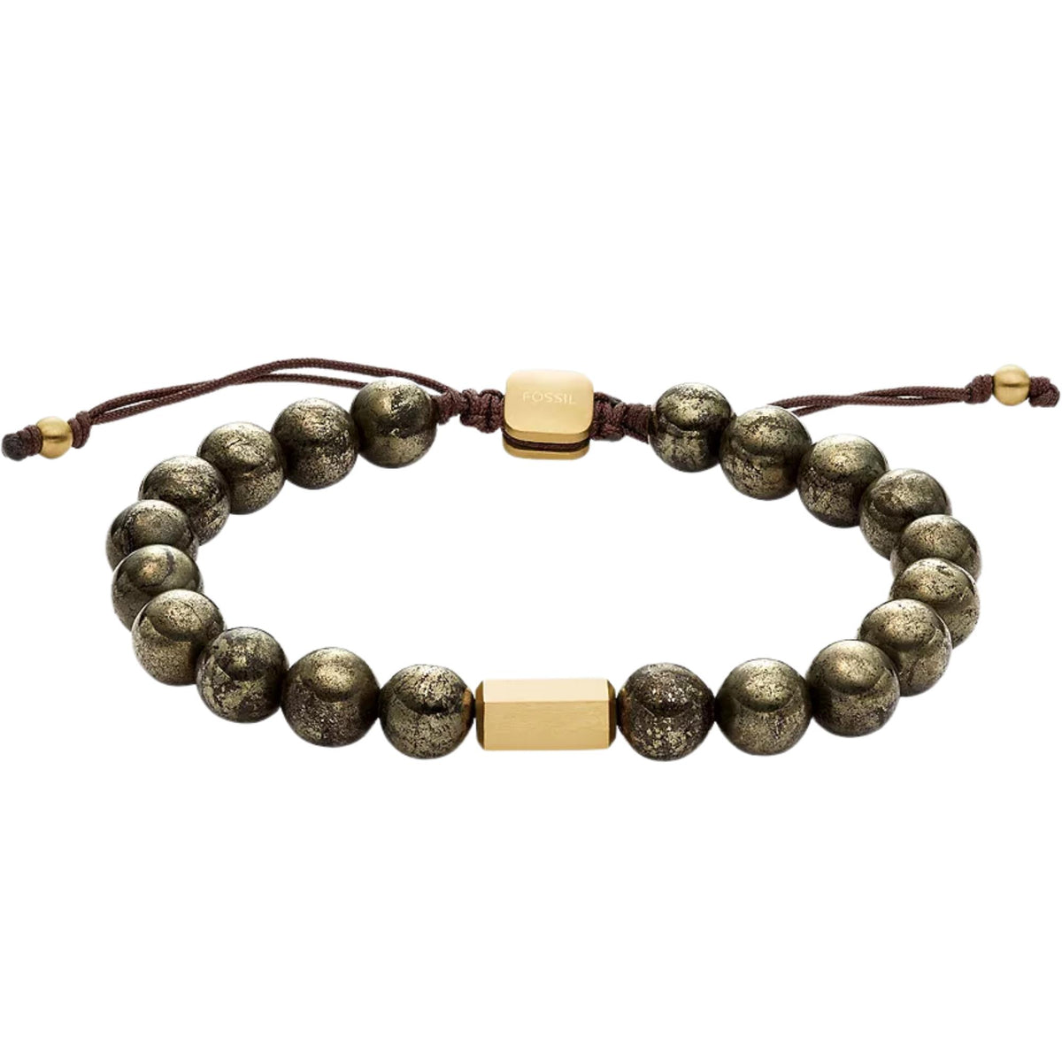 Fossil Galaxy Beads Steel Gold Mens Bracelet JF04820710