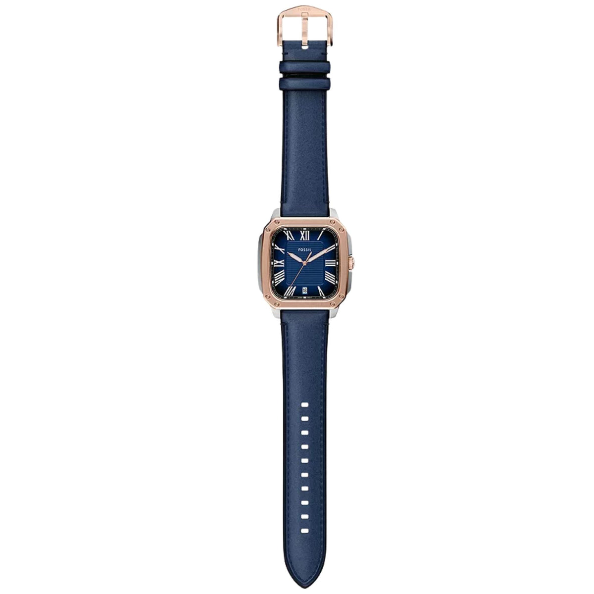 Fossil Crosby 42mm Blue Dial Leather Mens Quartz Watch FS6149