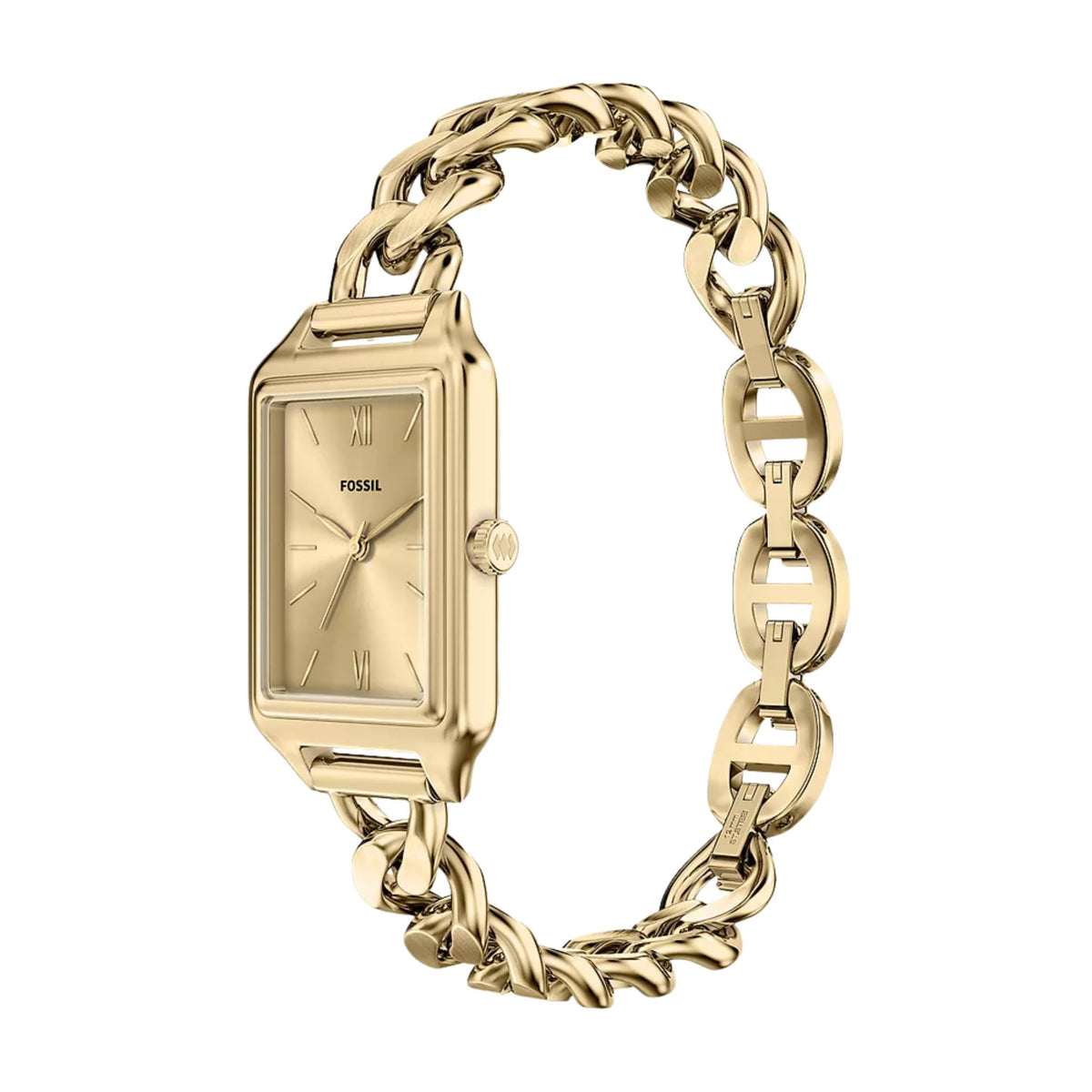 Fossil Raquel 23mm Gold Dial Steel Ladies Quartz Watch ES5478