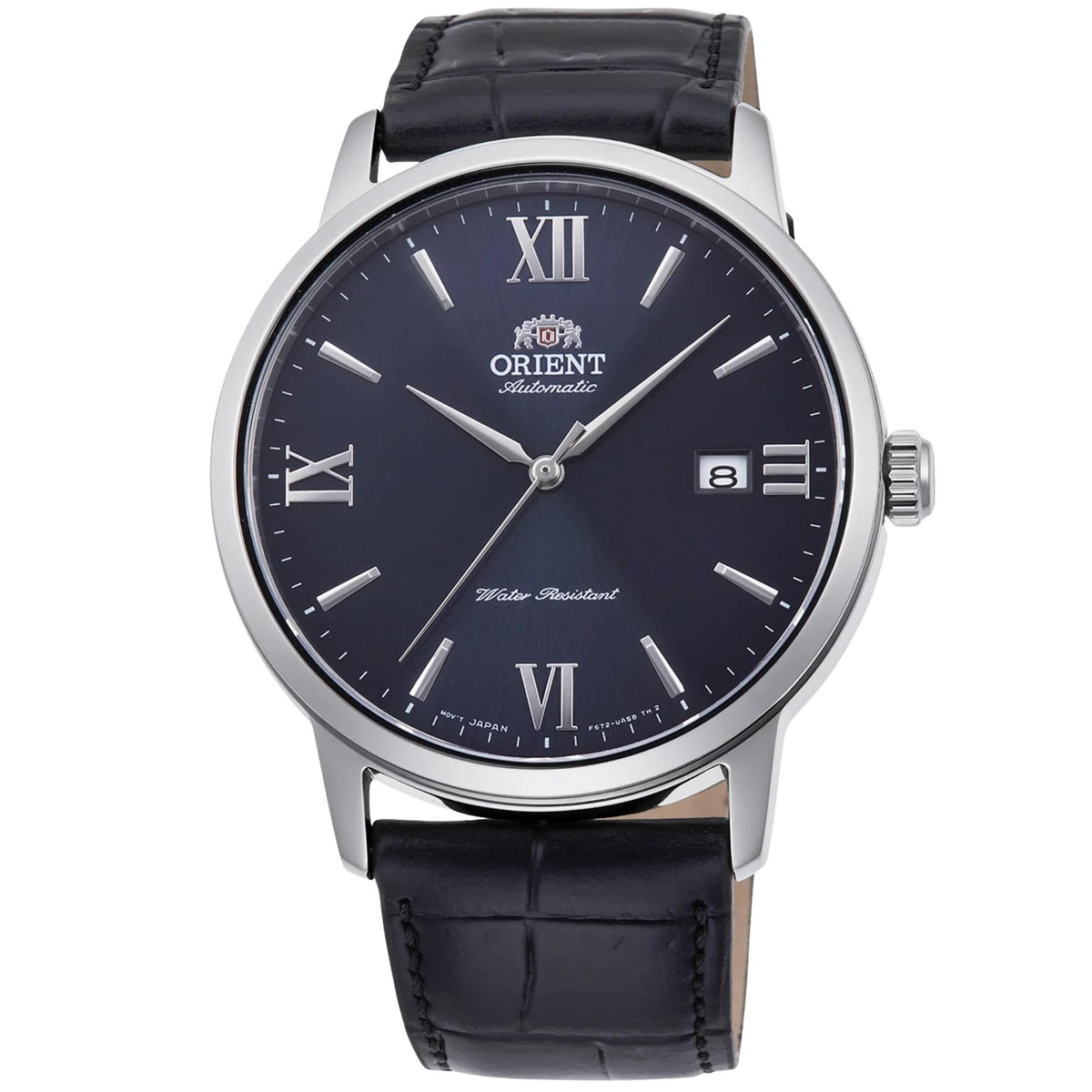 Orient Symphony 41mm Blue Dial Leather Mens Automatic Watch RA-AC0F11L30B
