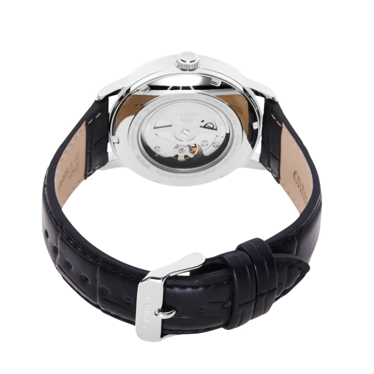 Orient Symphony 41mm Blue Dial Leather Mens Automatic Watch RA-AC0F11L30B