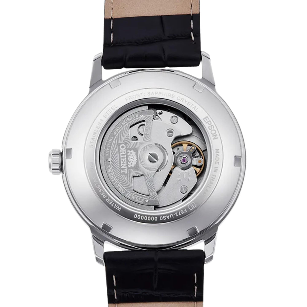 Orient Symphony 41mm White Dial Leather Mens Automatic Watch RA-AC0F12S30B