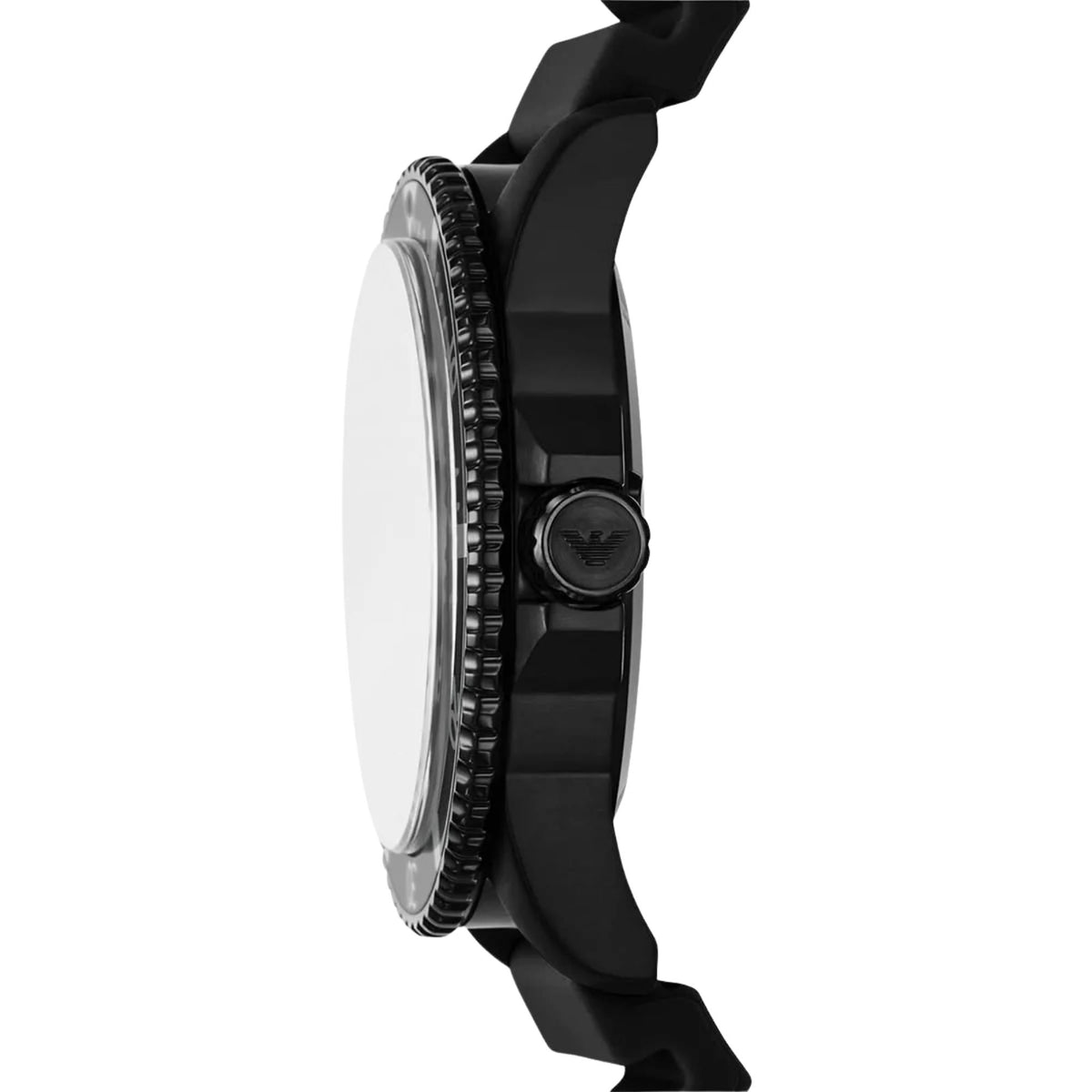 Emporio Armani World Explorer 42mm Orange Dial Silicone Mens Quartz Watch AR11684