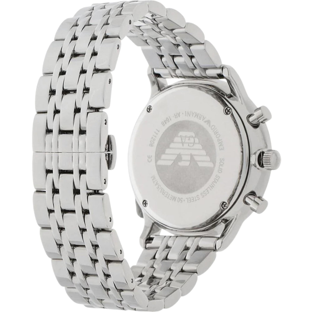 Emporio Armani Gianni 43mm Chronograph Blue Dial Steel Mens Quartz Watch AR1648