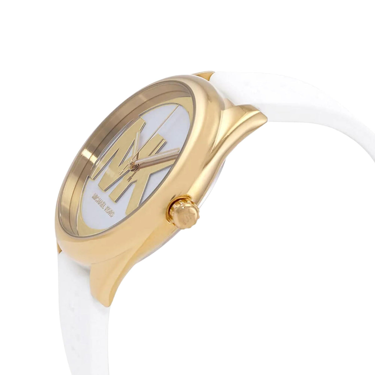 Michael Kors Janelle 42mm White Dial Silicone Ladies Quartz Watch MK7141