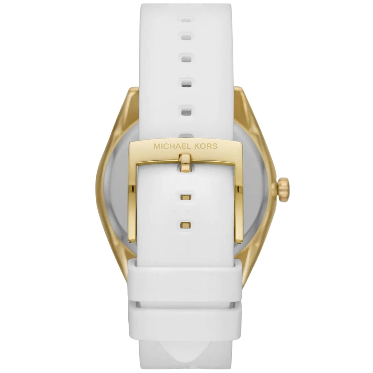 Michael Kors Janelle 42mm White Dial Silicone Ladies Quartz Watch MK7141