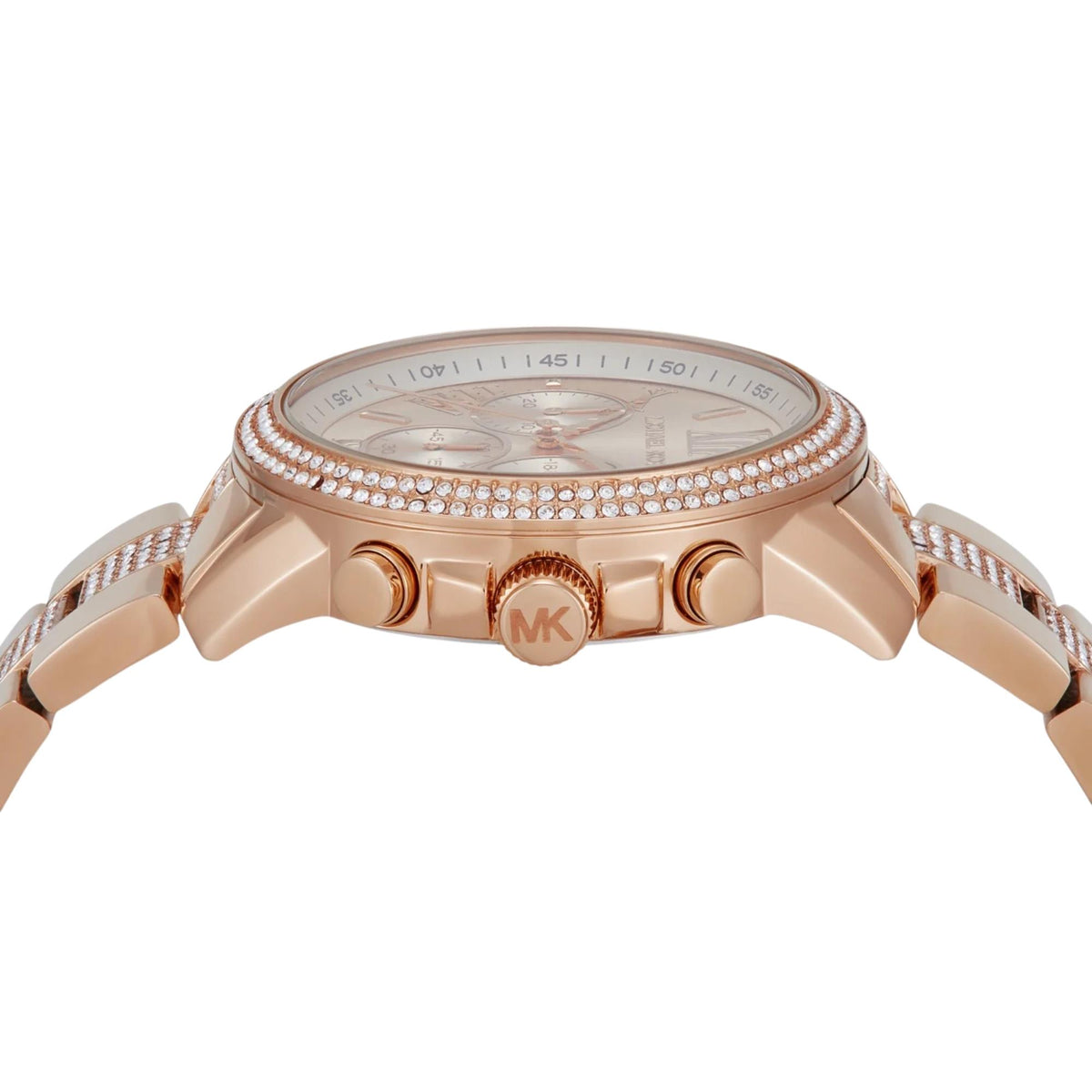 Michael Kors Brynn 40mm Chronograph Rose Gold Dial Rose Gold-Tone Steel Ladies Quartz Watch MK7505