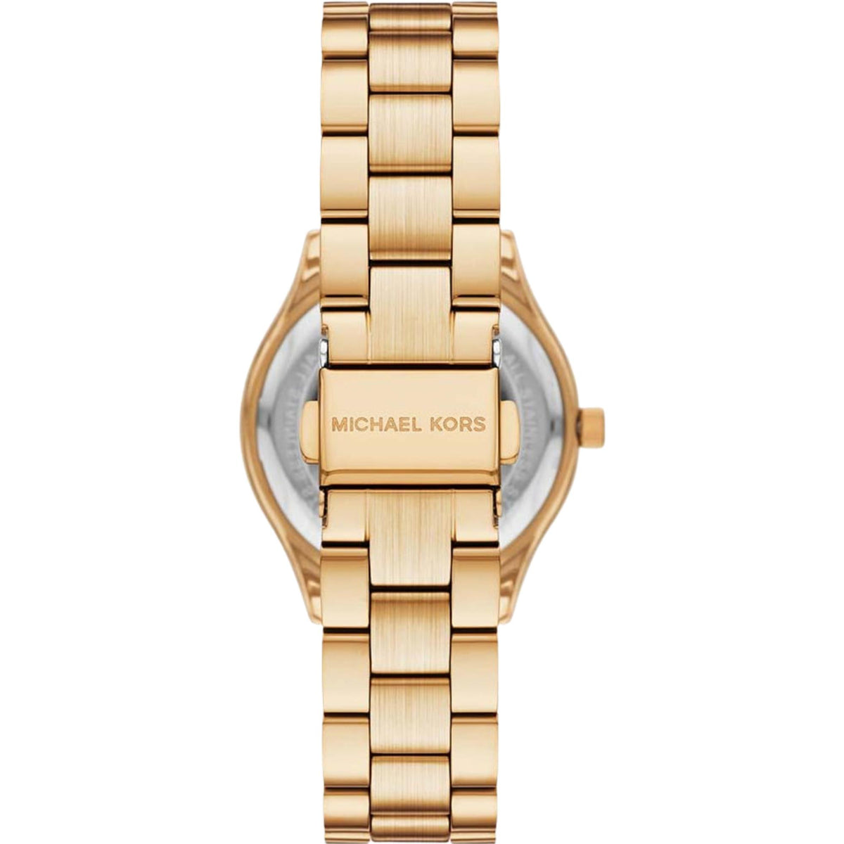 Michael Kors Slim Runway 32mm Gold Dial Yellow Gold-Tone Steel Ladies Quartz Watch Gift Set MK7561SET