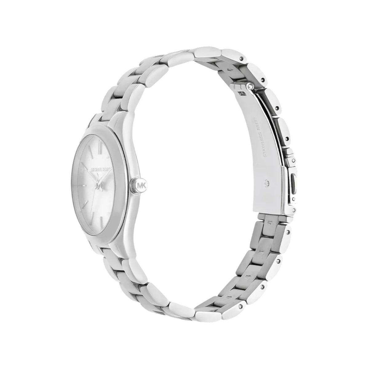 Michael Kors Slim Runway 32mm Silver Dial Steel Ladies Quartz Watch Gift Set MK7563SET