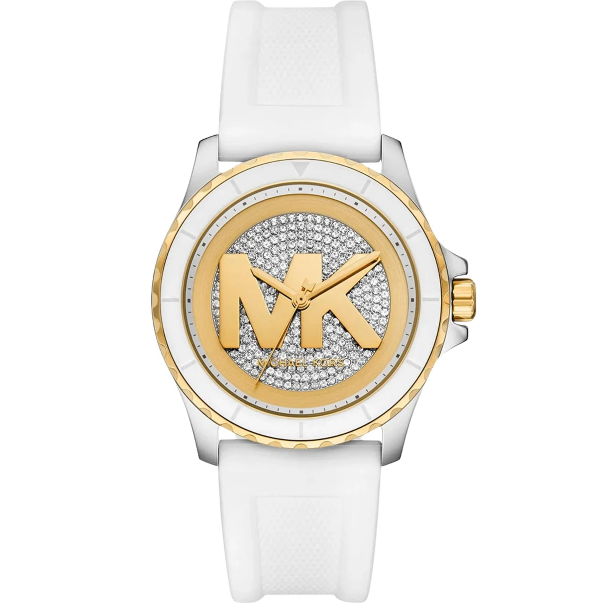Michael Kors Everest 40mm Silver Dial Silicone Ladies Quartz Watch MK7660
