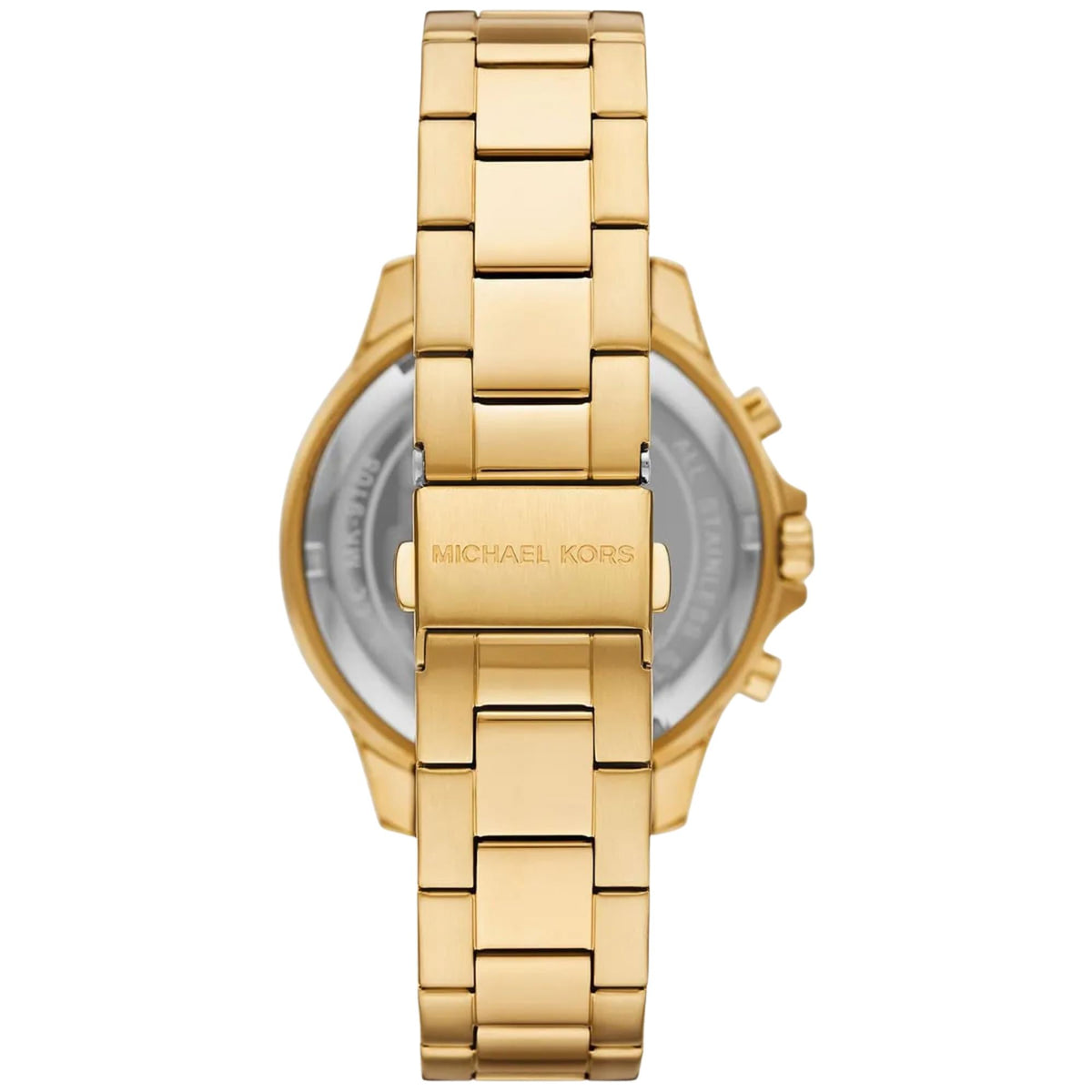 Michael Kors Grayson 43mm Chronograph Black Dial Yellow Gold-Tone Steel Mens Quartz Watch MK9108