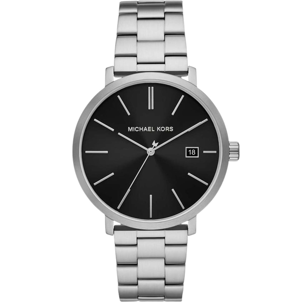 Michael Kors Blake 42mm Black Dial Steel Mens Quartz Watch MK9133