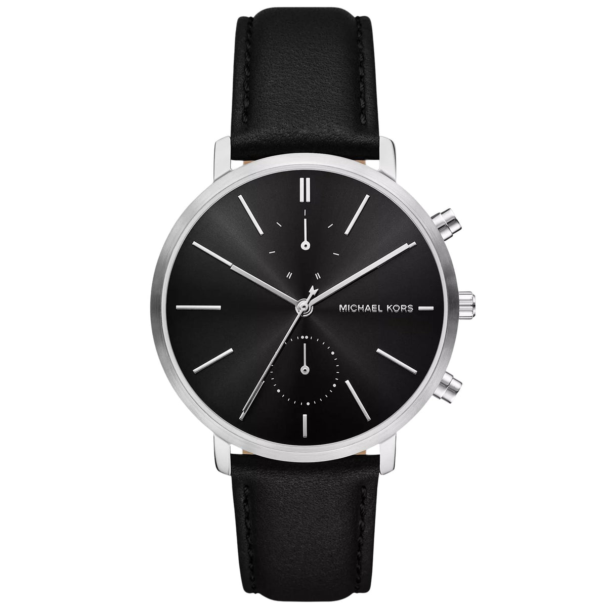 Michael Kors Blake 42mm Black Dial Leather Mens Quartz Watch MK9208