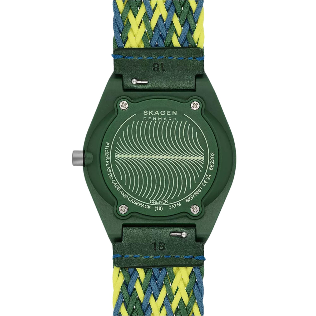 Skagen Samso Series 37mm Green Dial Nylon Mens Solar Watch SKW6881
