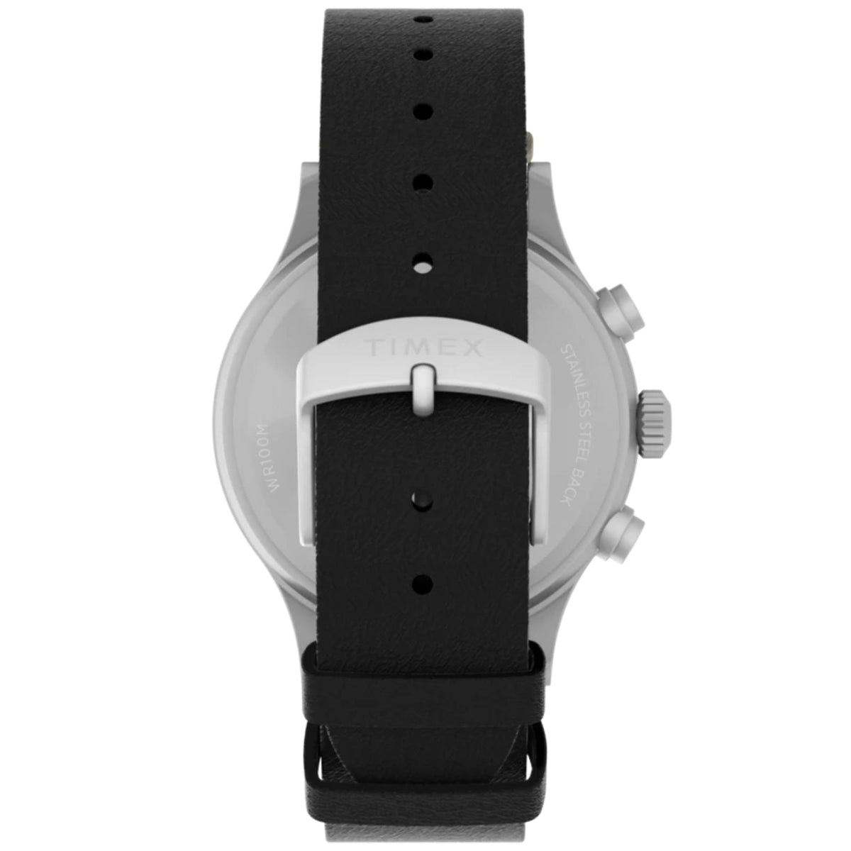 Timex Expedition Sierra 43mm Chronograph Black Dial Leather Mens Quartz Watch TW2Y89200