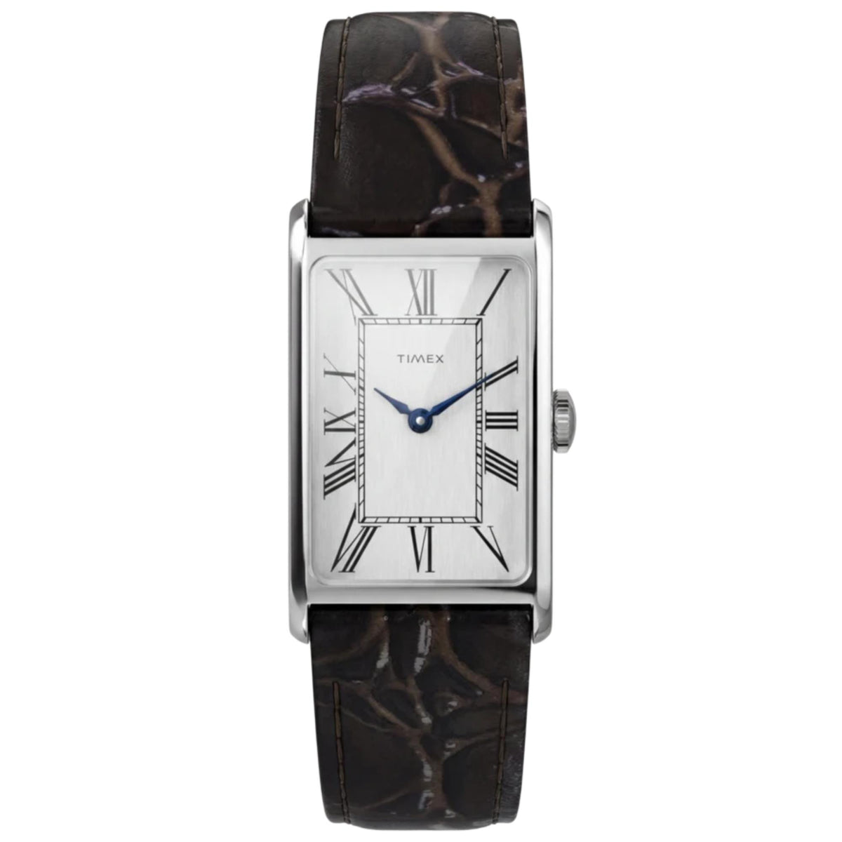 Timex Reissue 1976 Lexington 21mm Silver Dial Leather Quartz Watch TW2Y88200
