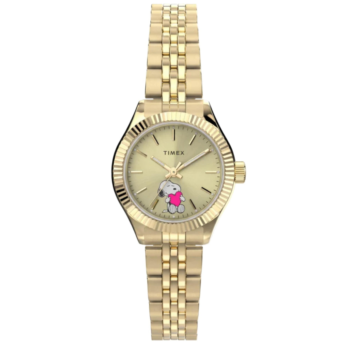 Timex Peanuts x Legacy 25mm Gold Dial Yellow Gold-Tone Steel Ladies Quartz Watch TW6A07400