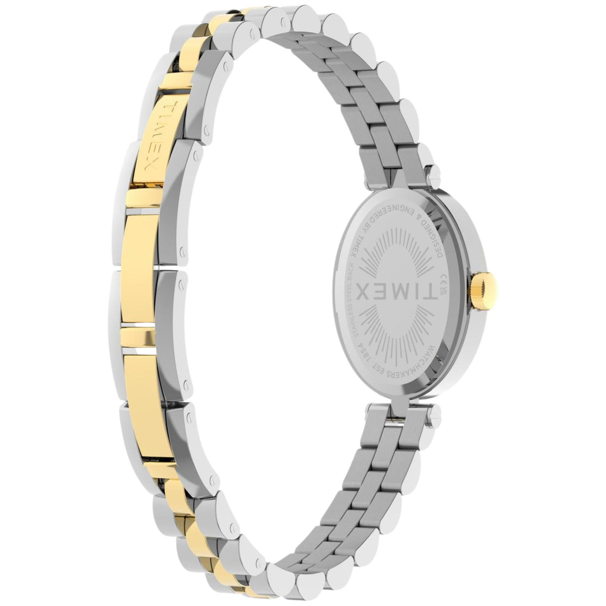Timex Trend Cavatina 19mm Silver Dial Two-Tone Steel Ladies Quartz Watch TW2Y90200