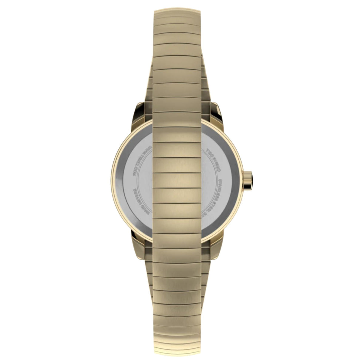 Timex Easy Reader 25mm White Dial Yellow Gold-Tone Steel Ladies Quartz Watch T2H351