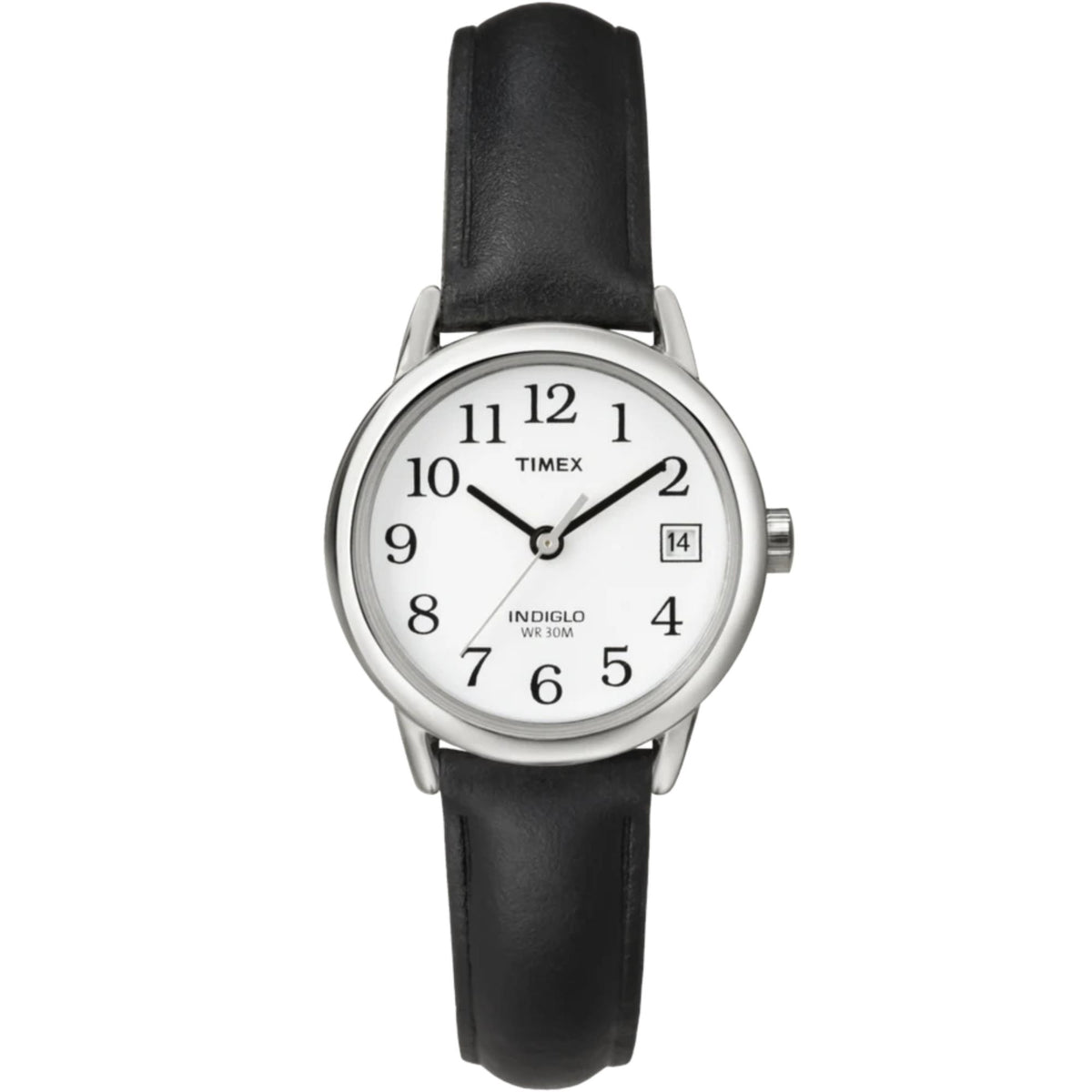 Timex Easy Reader 25mm White Dial Leather Ladies Quartz Watch T2H331