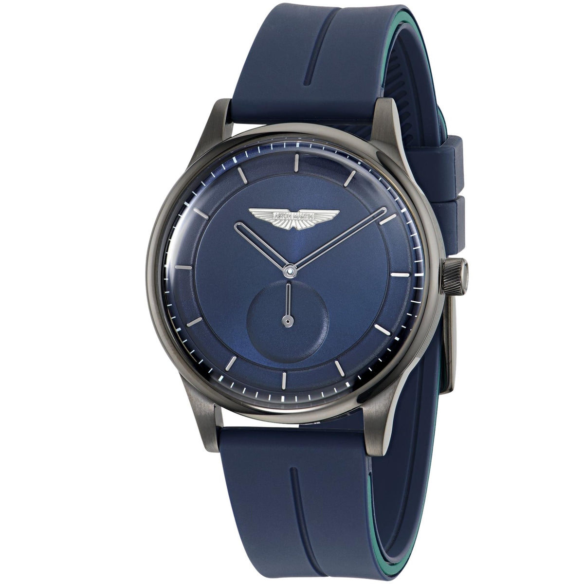 Aston Martin Icon SLS 40mm Small Seconds Blue Dial Silicone Mens Quartz Watch MTIL1F602