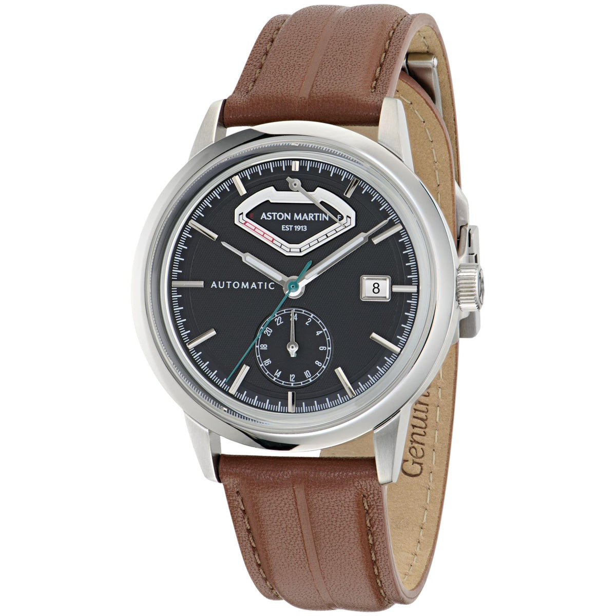 Aston Martin Timeless TS3 40mm Power Reserve Black Dial Leather Mens Automatic Watch MTTS3F602