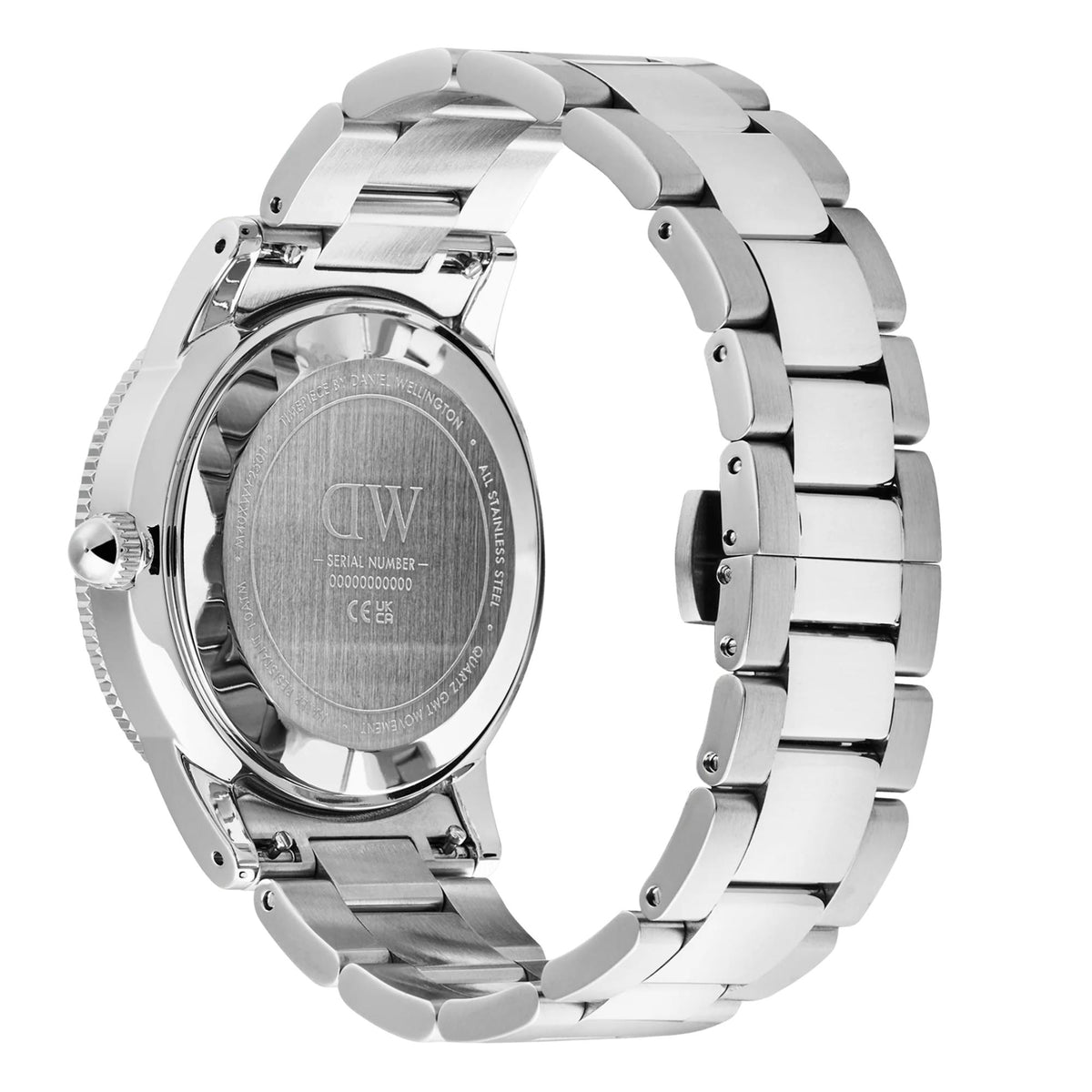 Daniel Wellington Iconic 40mm GMT Black Dial Steel Mens Quartz Watch DW00100920