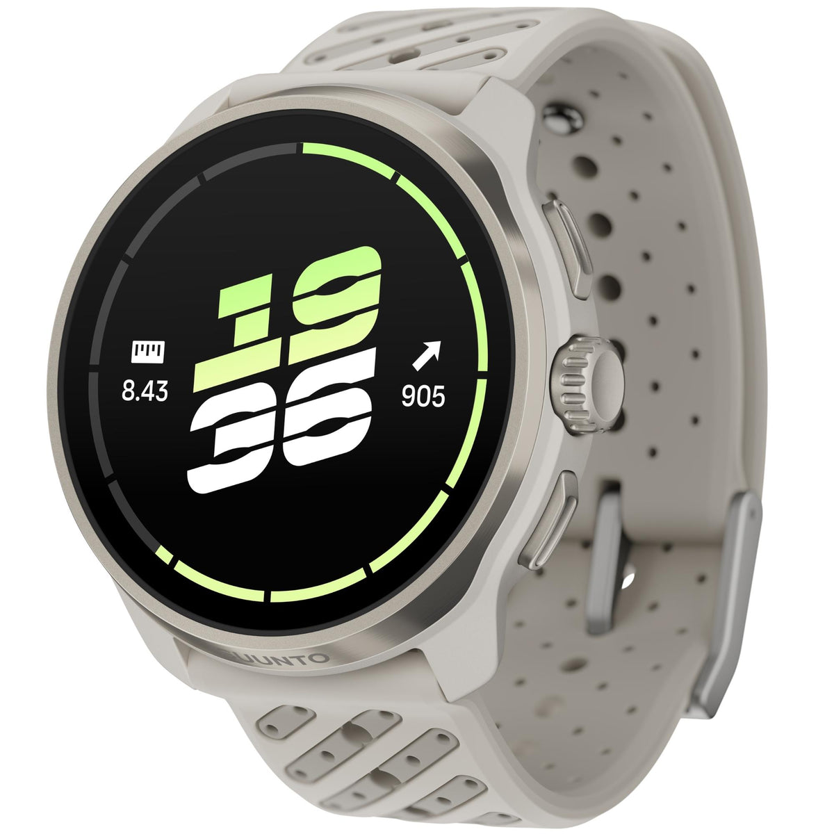 Suunto Race 3S 46mm 64GB AMOLED Digital Titanium Feather Silicone Smart Fitness Watch SS051646000