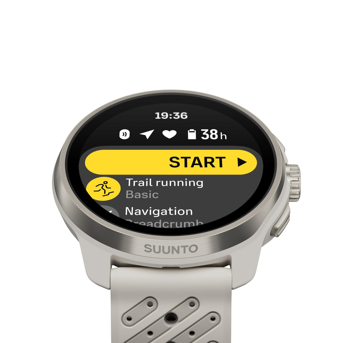 Suunto Race 3S 46mm 64GB AMOLED Digital Titanium Feather Silicone Smart Fitness Watch SS051646000