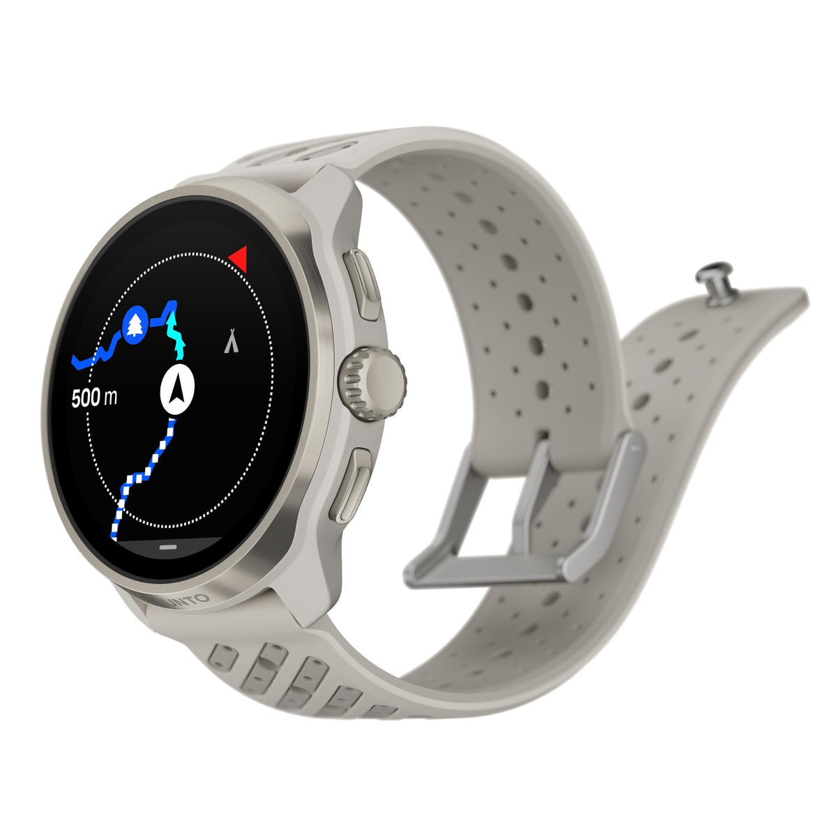 Suunto Race 3S 46mm 64GB AMOLED Digital Titanium Feather Silicone Smart Fitness Watch SS051646000