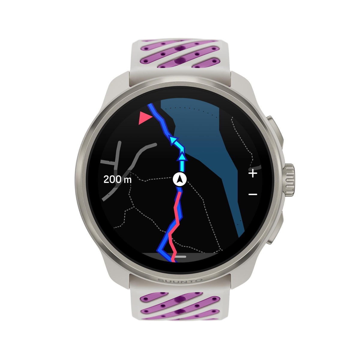 Suunto Race 3S 46mm 64GB AMOLED Digital Titanium Orchid Silicone Smart Fitness Watch SS051646000