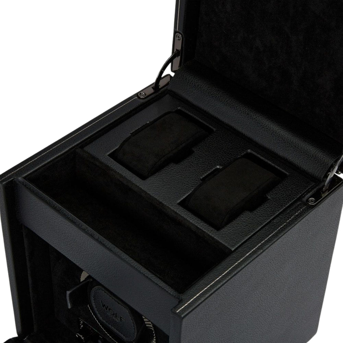 WOLF British Racing Black Single Watch Winder with Storage 792102