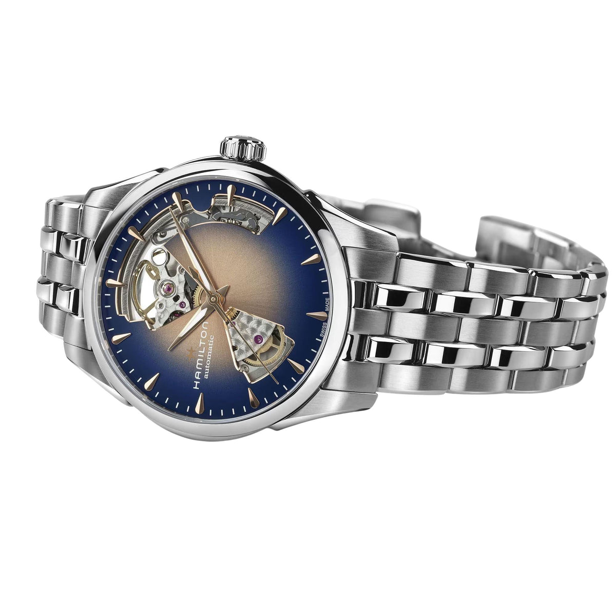Hamilton Jazzmaster 36mm Open Heart Champagne Dial Steel Ladies Automatic Watch H32215101