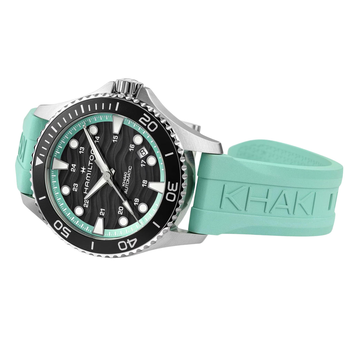 Hamilton Khaki Navy Scuba 40mm Black Dial Rubber Mens Automatic Watch H82415331