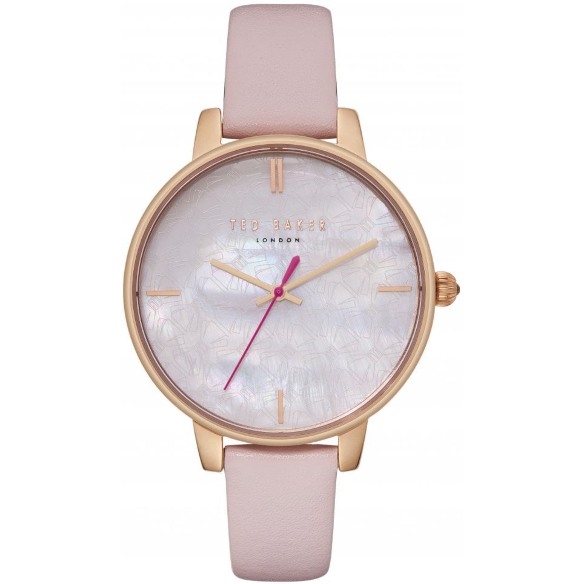 Ted Baker Kate Roségold Stahlgehäuse Pinkes Lederarmband Damen Uhr TE50272006 38mm