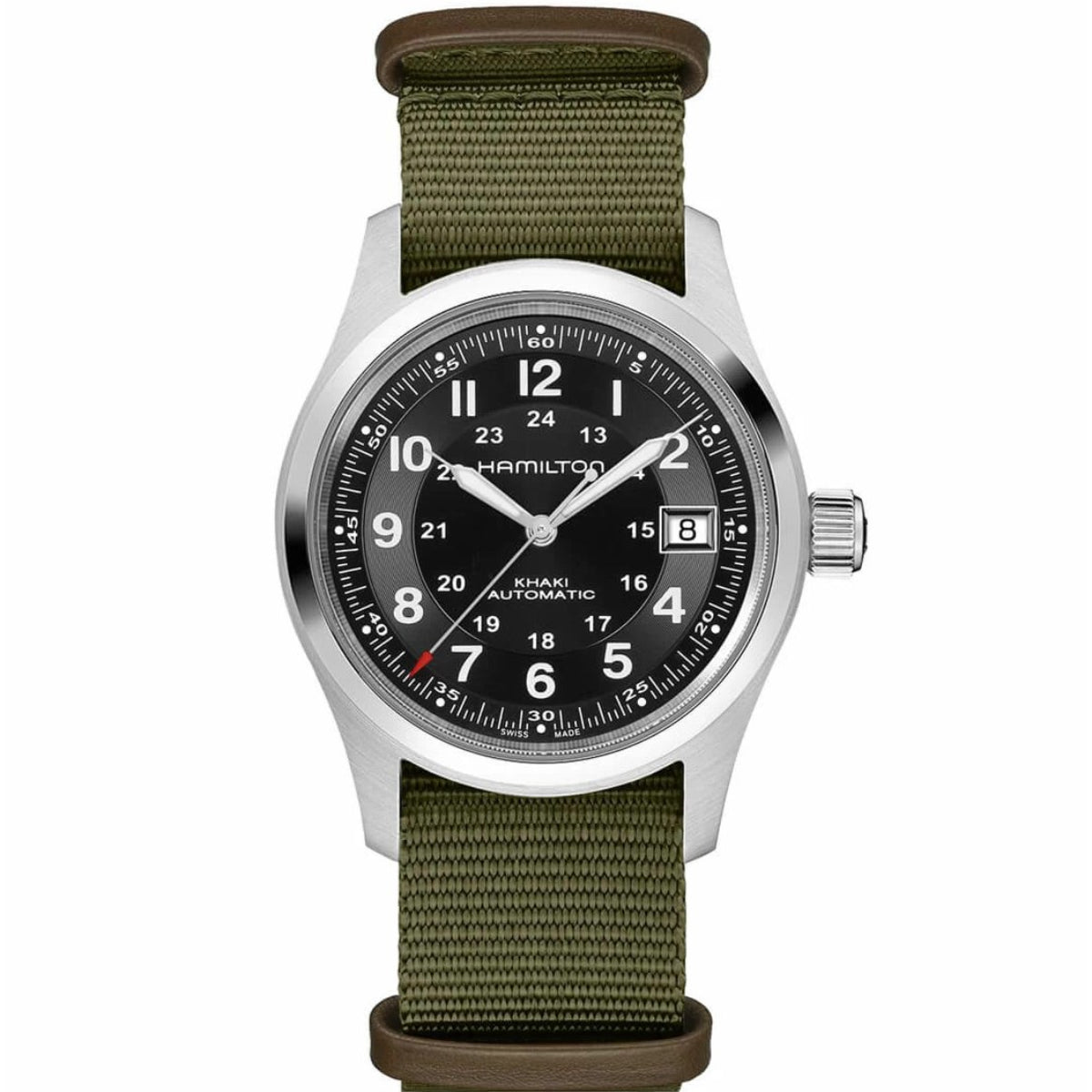 Hamilton Khaki Field 38mm Call of Duty Sonderedition Schwarz Zifferblatt NATO Herren Automatik Uhr H70475930
