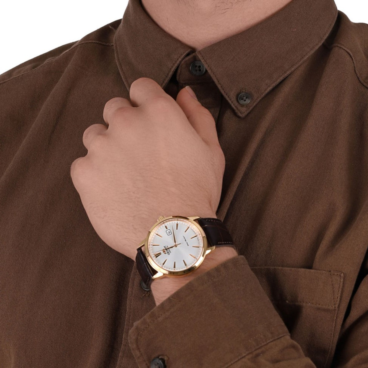 Orient Symphony RA-AC0F04S30B automatic watch on wrist