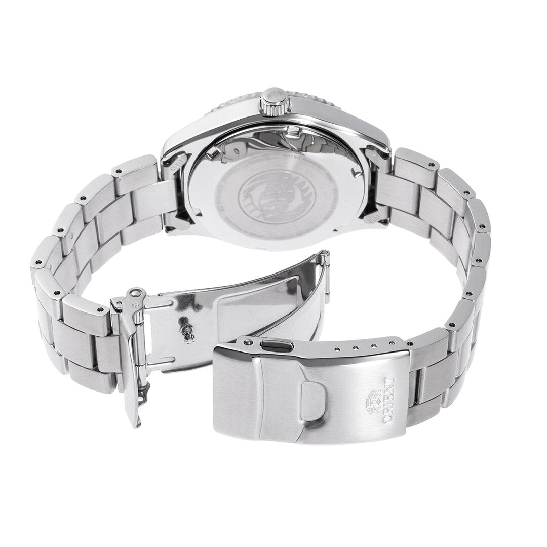 Orient Mako RA-AC0Q09R30B stainless steel bracelet and folding clasp